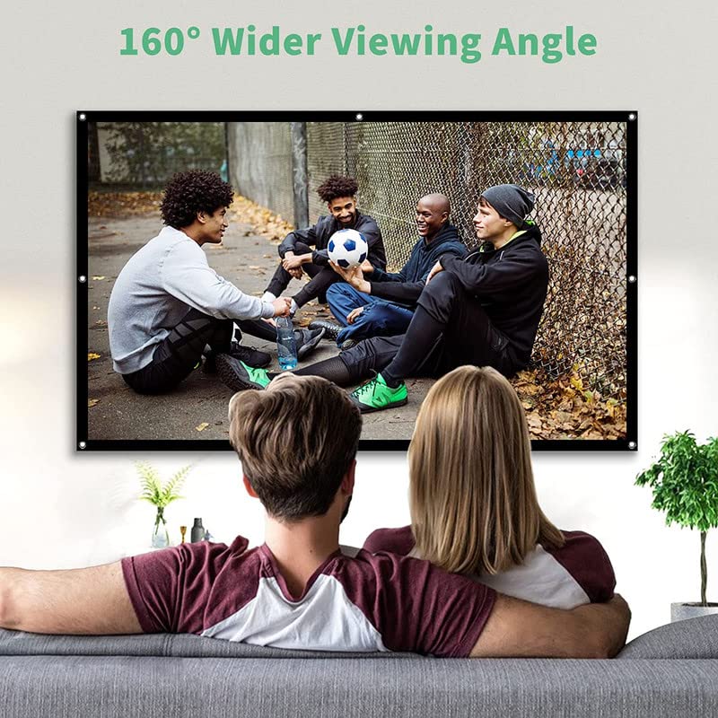Image of SAVSOL 150 Inch 16:9 HD Projector Screen, Portable Widescreen Foldable Anti-Crease Indoor Outdoor Projector Movies Screen for Home Theater Support (131 inch (W) x 74 inch (H))