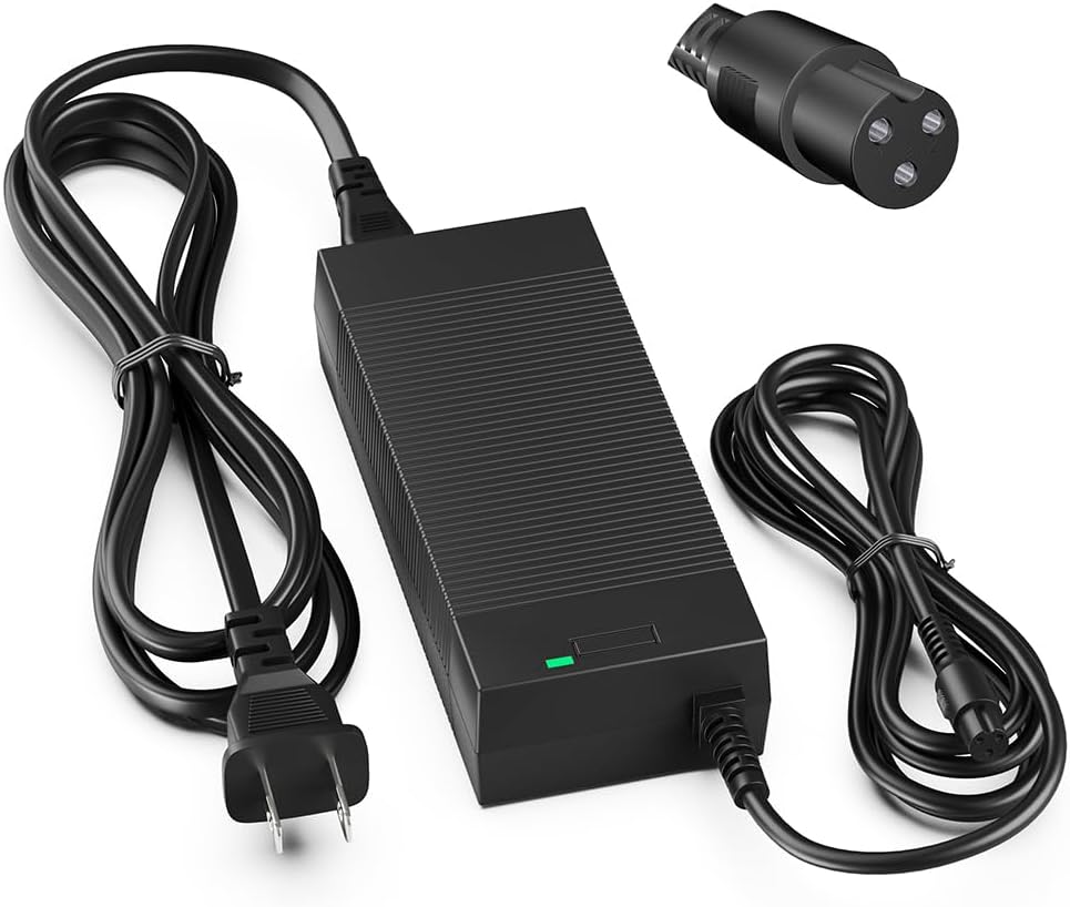 Qoovi 42V 2A Power Charger with PowerFast 3 Prong Inline