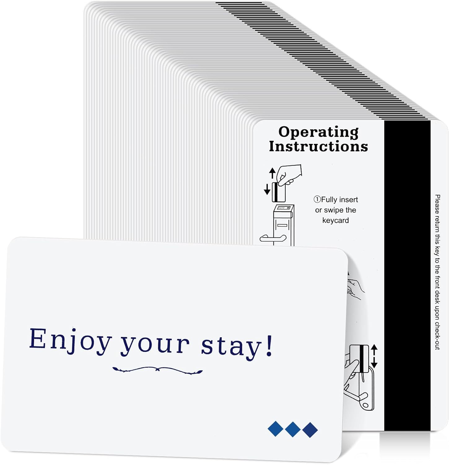 200 Pack Hotel & Motel Key Cards Welcome Magnetic Stripe Door Card Blank LOCO Lock Systems Magnetic Stripe Key Cards