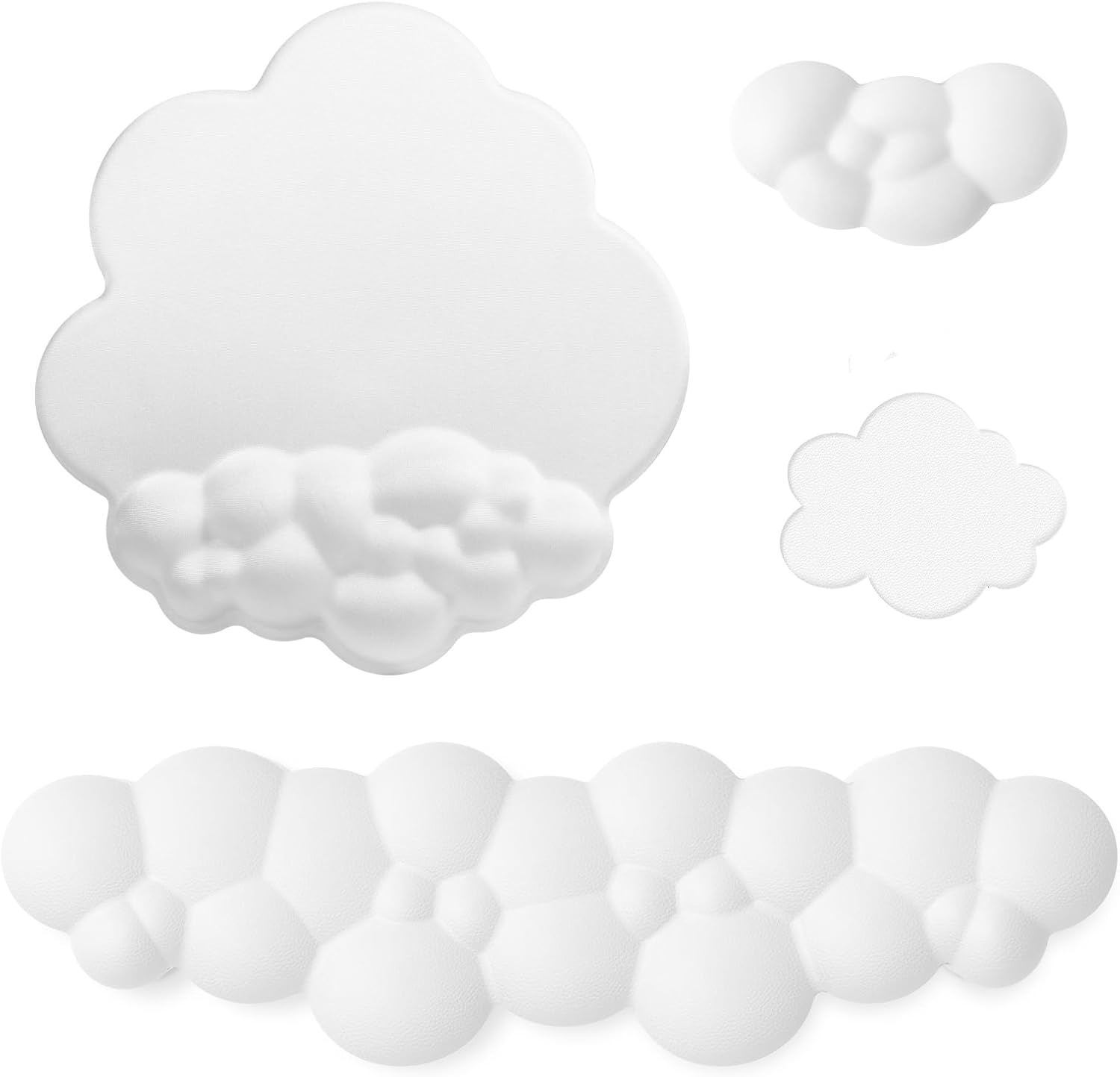 ATTACK SHARK Cloud Wrist Rest Set with Coaster,Mouse Mat Wrist Support with NonSlip Base