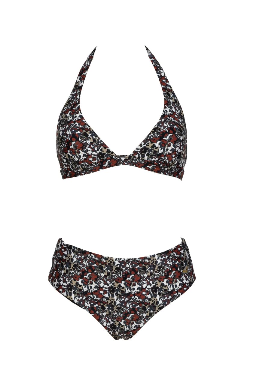 ARENA All Over - Conjunto de Bikini con Parte Superior Halter para Mujer, Traje de baño de Dos Piezas, Playa y Piscina