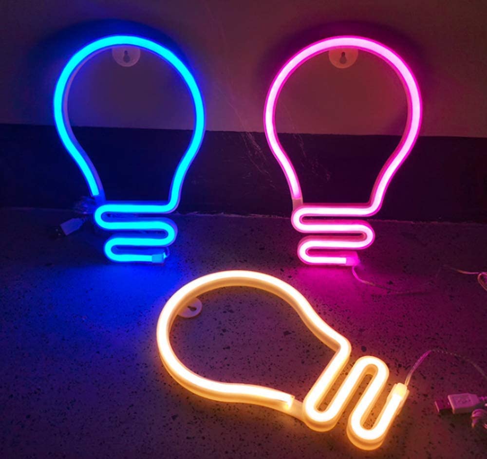 Amazon.co.jp: 電球ネオン、LEDネオン装飾ライト、ネオンサイン