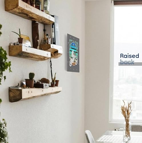 Miniatura 4 de 3dRose Wall Clock Silent - 15 inch - Get A Grip Dirt Bike Retro Sunset Art - Vector Art - Dirtbike Humor