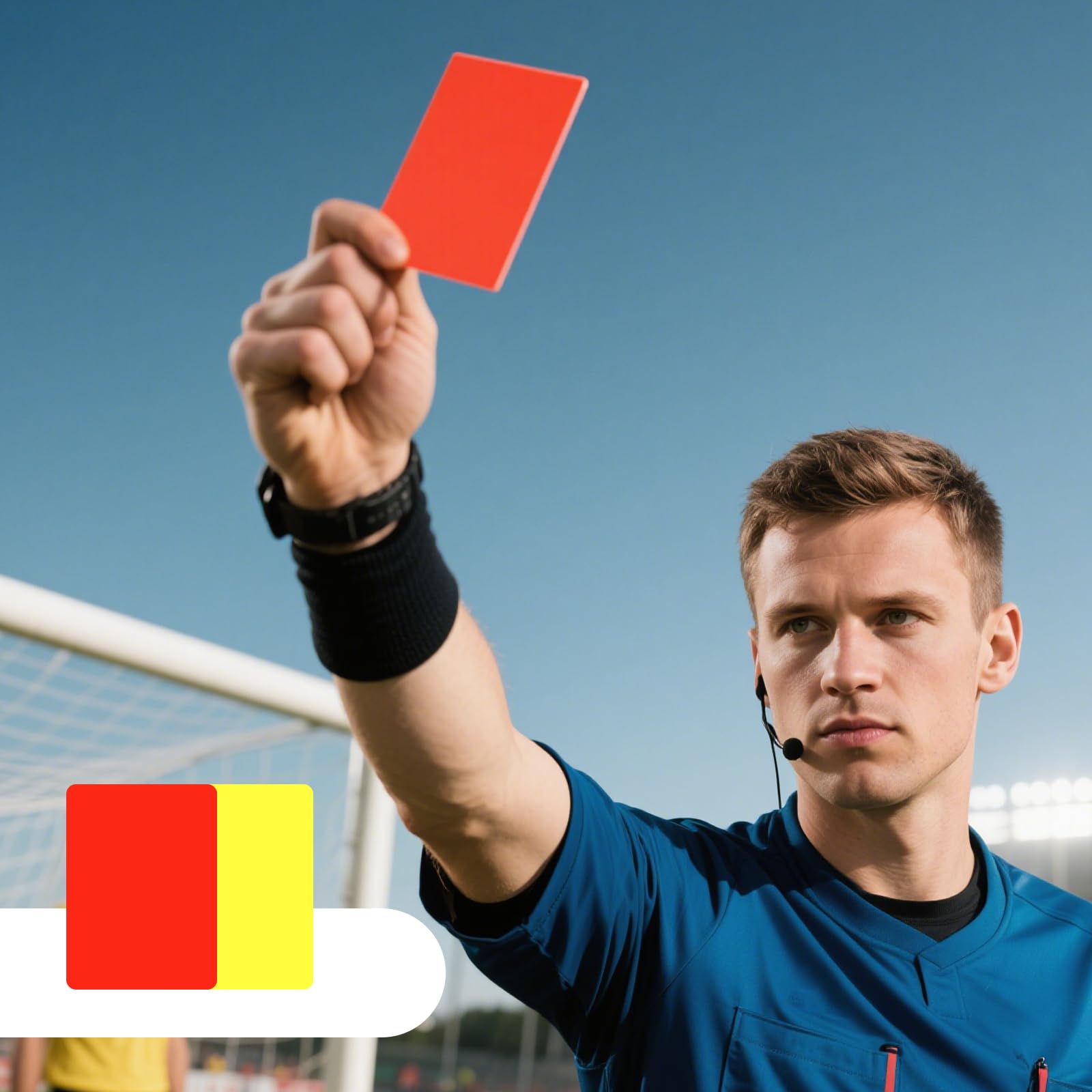 Tarjetas de árbitro para Fútbol Fútbol de PVC,Kit de Tarjetas de Árbitro de Deportes,2pcs,Tiene un Total de Dos Tarjetas Amarillas y Dos Tarjetas Rojas,para Juego de Fútbol Deporte Escolar