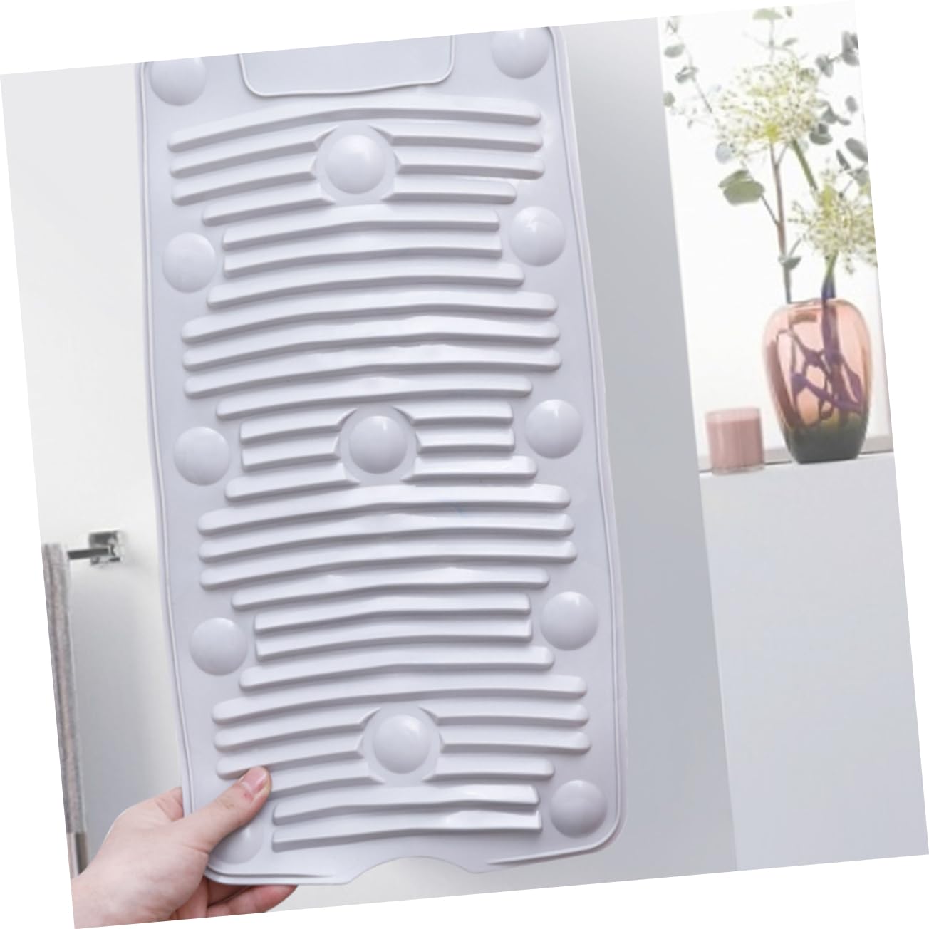 Yardenfun Tabla de Lavar Portátil para Lavar Ropa y Pañales con Ventosa de TPR Antideslizante Diseño Multifuncional para Baño y Viajes
