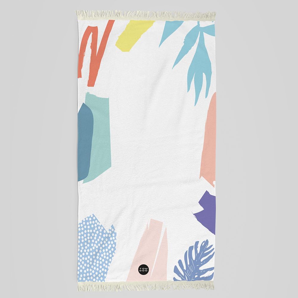 Heracles Long Towels 100% Cotton Beach Towel Luxurious and Comfortable Towel Style in Pool Parties (Maia)