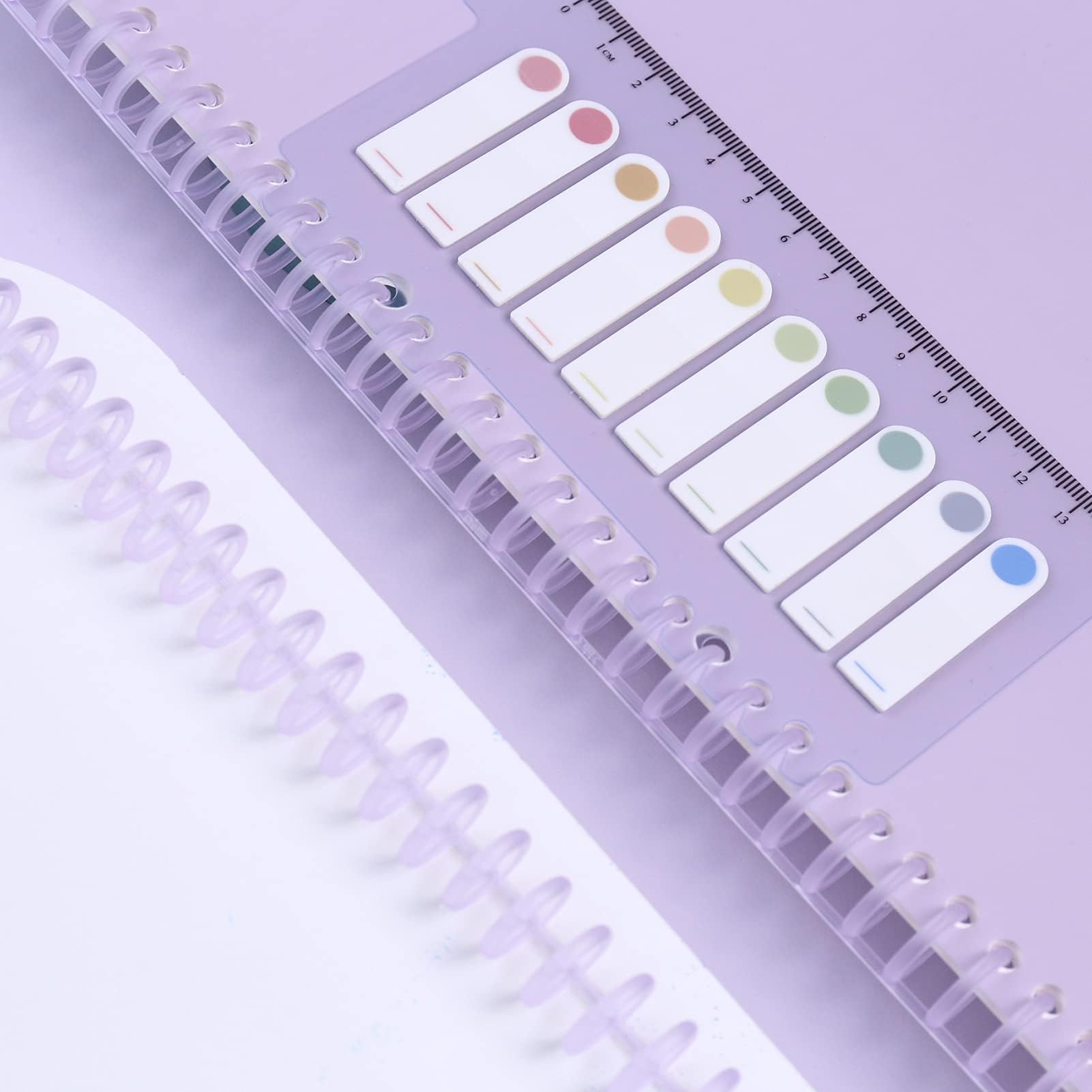 10pcs 30-Hole Plastic Loose Leaf Binders Ring Binding Spines Combs 85 Sheets Capacity Cuttable Length for DIY Notebook Album Office School Supplies