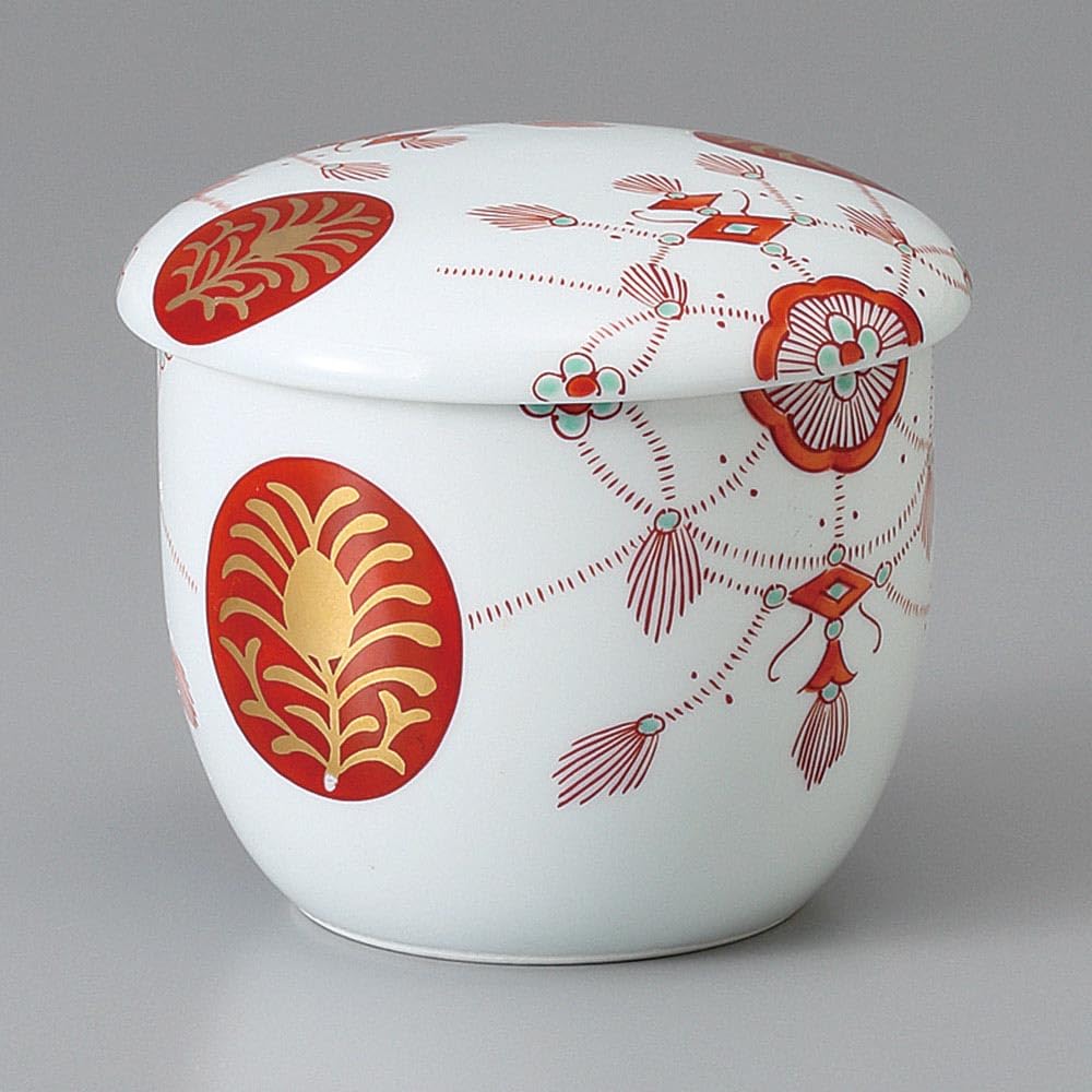 深川製磁 組飯碗 紅白花結び 夫婦茶碗 新品未使用 深川製磁 組飯碗