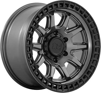 Black Rhino Hard Alloys CALICO 20X9, 6X5.5, 5, 0mm MATTE GUNMETAL WITH MATTE BLACK LIP - BR001AB20906800