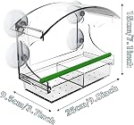 Clear Window Bird Feeder with Strong Suction Cups & Removable Seed Tray | Transparent Acrylic Feeding Station for Cardinals, Finches, Easy-to-Clean, Outdoor Birdhouse for Garden, Yard, Bird Watching