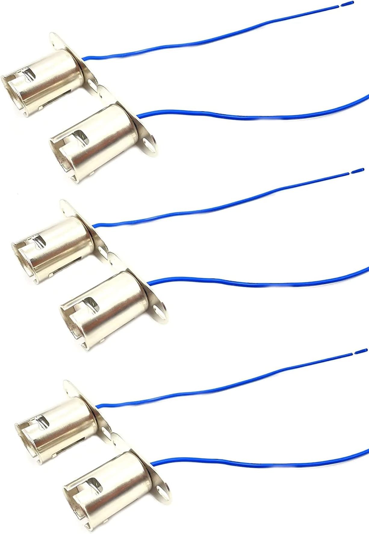 BA15s 1156 LED Light Bulb Socket,6pcs Car Lamp Holder for Single Contact Snap-in Socket Assembly for Car and Truck Tail Light