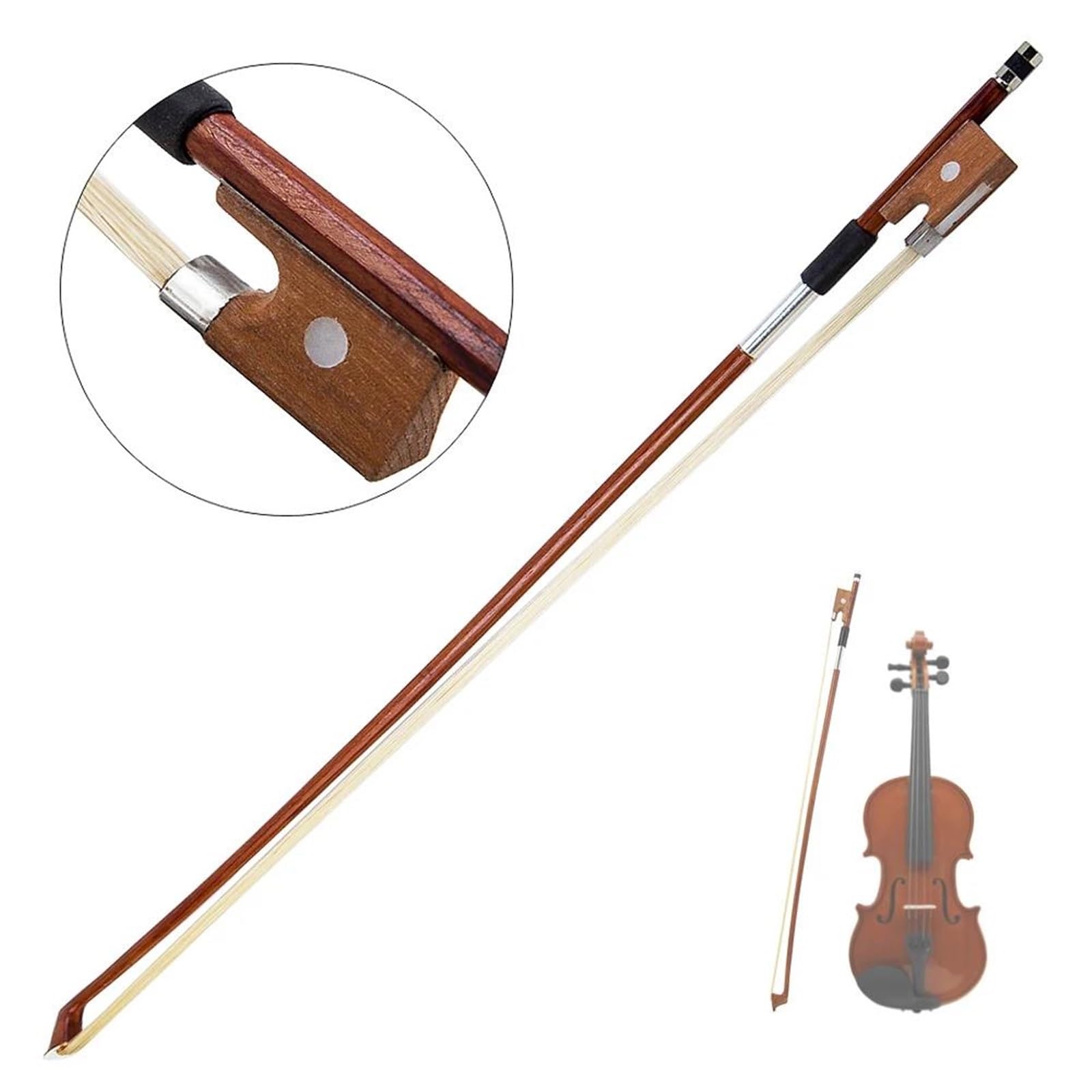 Arco Per Pratica Del Violino Arco da violino 4/4 Accessori professionali per violino Manico in plastica Arco da violino Strumento musicale Bastone in crine di cavallo
