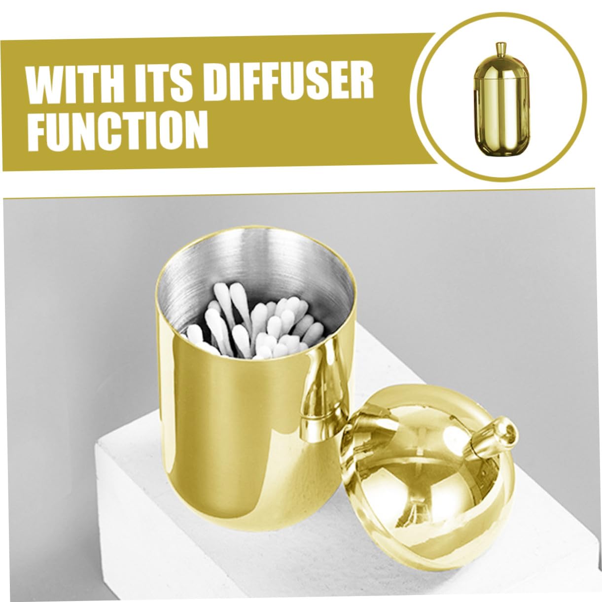 Wiederbefüllbare Diffusorflasche Leer aus Edelstahl in Gold