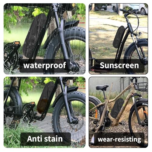 Ebike Battery Cover,Waterproof Electric Bike Battery Cover,Dustproof Bicycle Battery Protective Case,Electric Bike Lithium Battery Protector Bag for Dolphin Hailong Tiger Shark Jumbo Shark Battery - Image 3