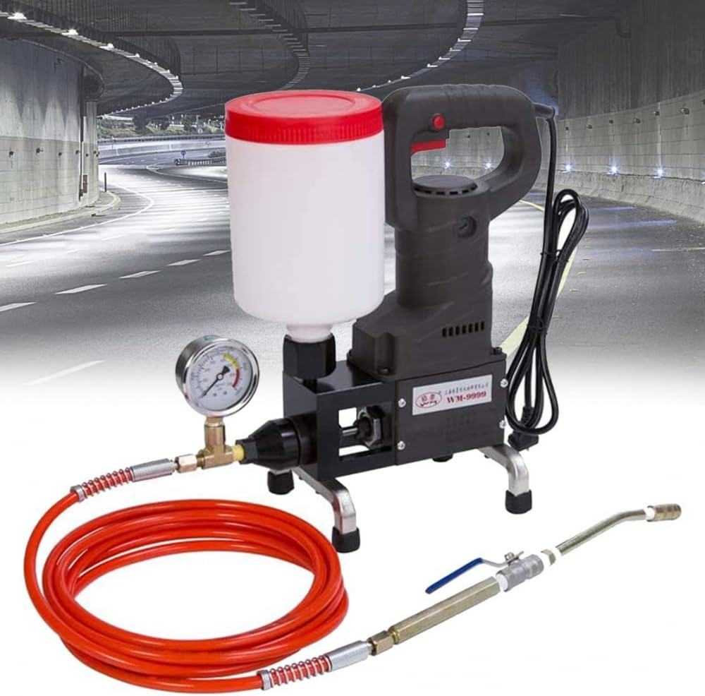 Pistola De Lechada De Mortero Eléctrica, Máquina De Lechada De Alta Presión De 1100W, para Grietas De Hormigón, Reparación De Fugas En Agua-220V
