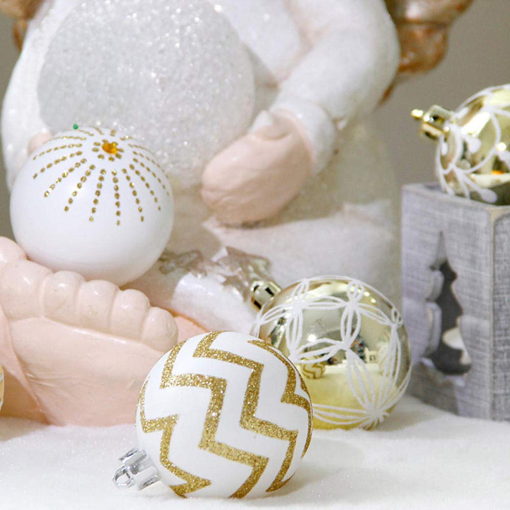 Palline per Albero di Natale 60Pcs Palline di Natale Palline Decorazioni per L'Albero di Natale per Feste Decorazioni per Ornamenti Appesi PE 6X6Cm Decorazioni per Alberi di Natale Navidad