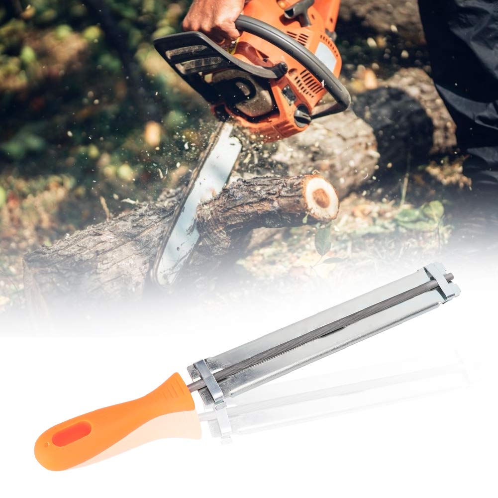 Natudeco Chainsaw Sharpener Accessory 4.8mm Outdoor Chainsaw Chain File Sharpening Tool Cutting Accessories Woodworking File Tool