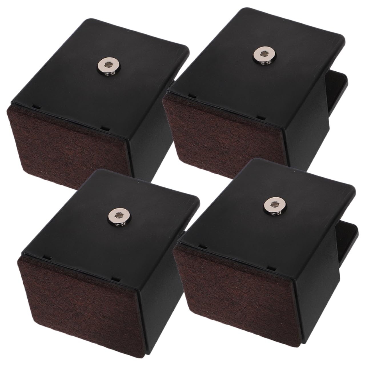 DOITOOL Elevadores de Cama Ajustables para Muebles, 4 Piezas, Altura 5cm, Negro, Soporte hasta 250kg, para Dormitorio y Sofá