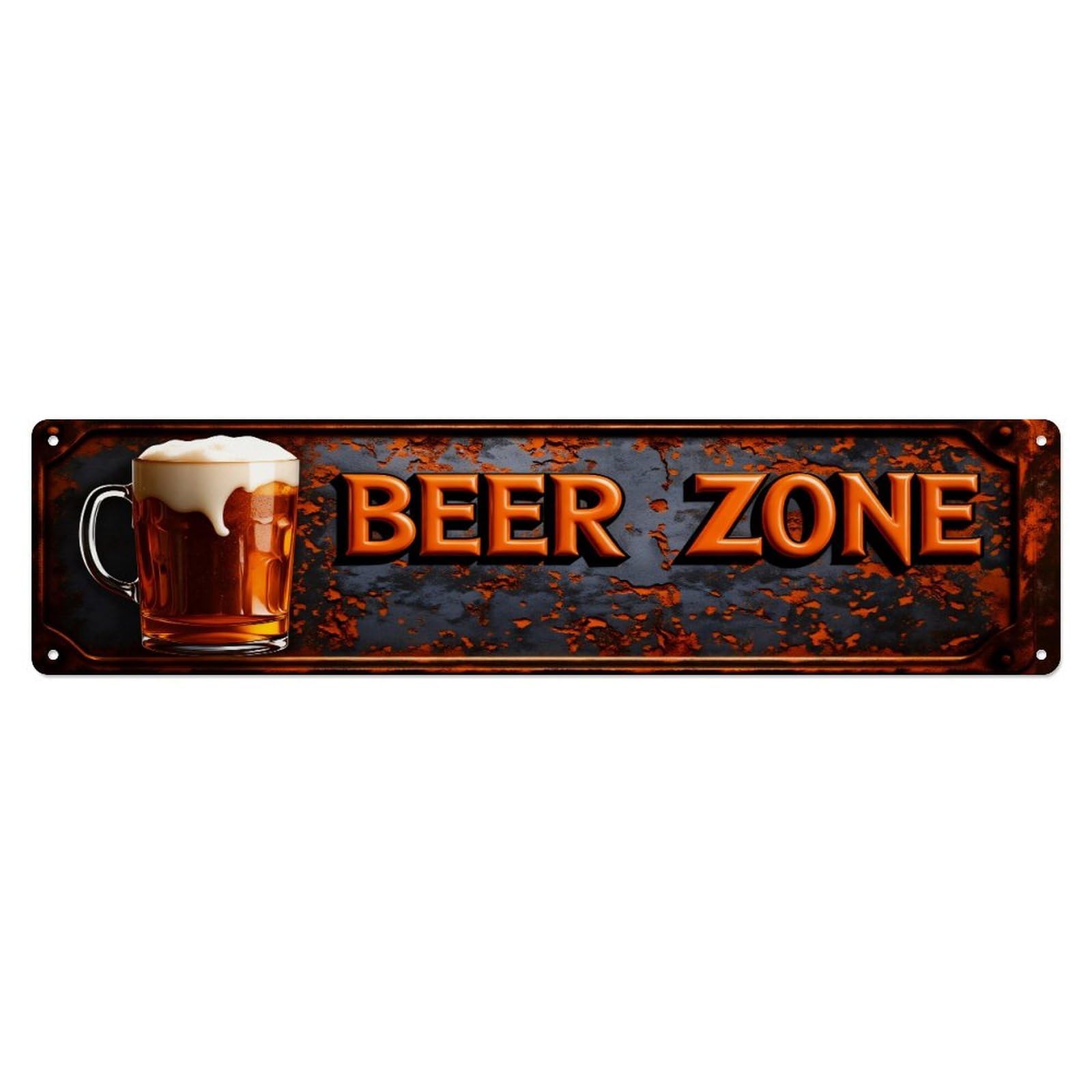 Beer Zone Mug Sign Metal Tin Sign Plaque