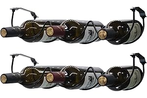 2-Pack Under Cabinet Wine Bottle Rack