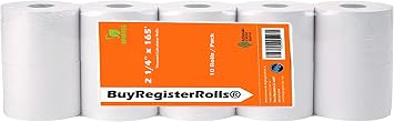 (10 Rolls) 2 1/4 X 165' Thermal Paper for Sharp XEA507 XEA407 XEA207 ERA247 347 Sharp XE-A207, XE-A407 and XE-A507 Cash Register Paper Rolls