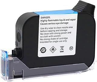 Ink Cartridge Replacement 1PCS 600DPI 12.7mm Handheld Thermal Inkjet Printer Fast Dry Ink Multi-Format Printing(Black)