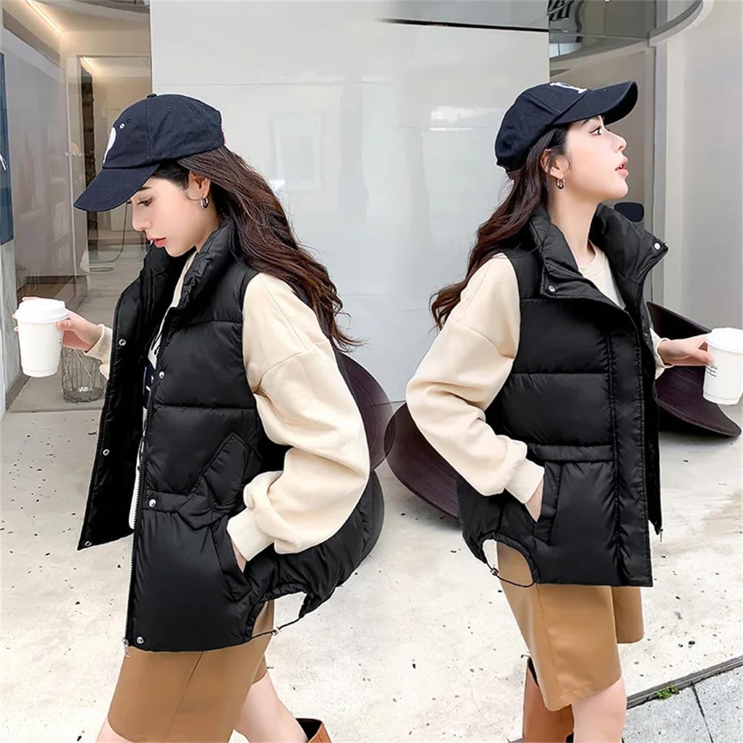 Femmes Vers Le Bas Coton Gilet Automne Hiver Veste Sans Manches Coton Gilet Manteau