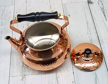 金正堂 銅製 打出鎚目 口蓋付 水次 割持手 湯沸かし やかん EG1-16 金正堂 銅製 打出鎚目 口蓋付 水次 割持手 湯沸かし やかん EG1-