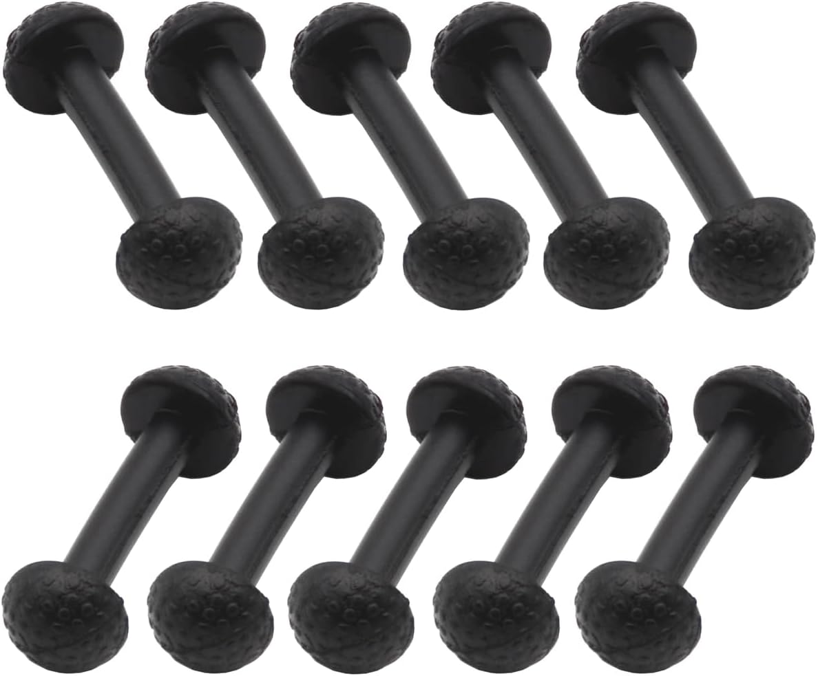 gtpartes 10pcs Motu Leg Band Replacement Connectors Fit for Vintage Figures Black Rubber
