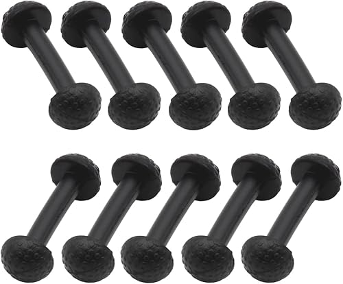 gtpartes 10 piezas de conectores de repuesto para banda de pierna Motu para figuras vintage, goma negra