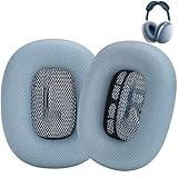 Picture of Earrock Ear Cushions Replacement for AirPods Max Headphones,Protein Leather Covered Earpads with Memory Foam and Magnet (Sky Blue)