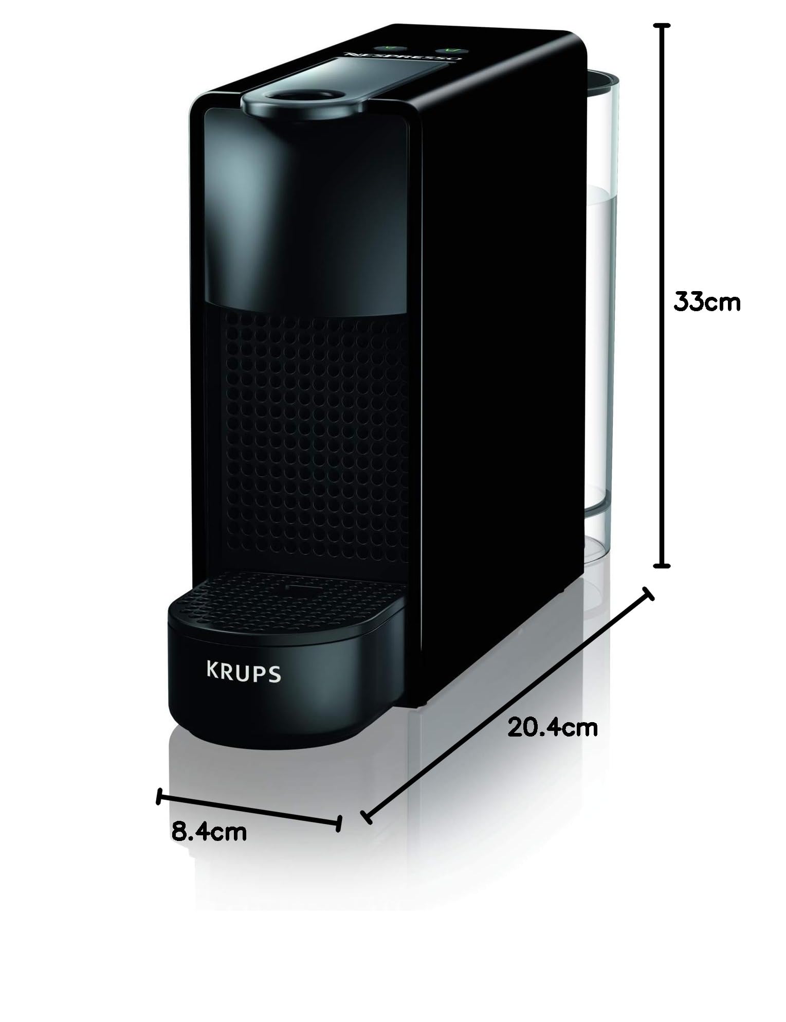 Nespresso Krups Essenza Mini - Cafetera monodosis de cápsulas (Reacondicionado), 0.6L, (Negro)
