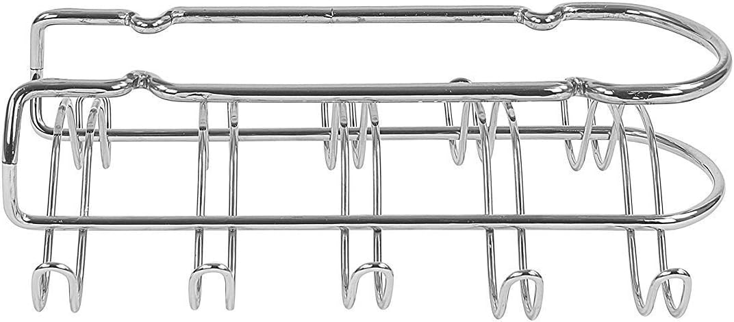 Spectrum Diversified Under The Shelf Mug Holder, Optional Mounting Slides Over Kitchen Cabinet Shelves, Holds Up to 8 Coffee Mugs & Tea Cups, 10 x 8.5 x 3 inches, Chrome