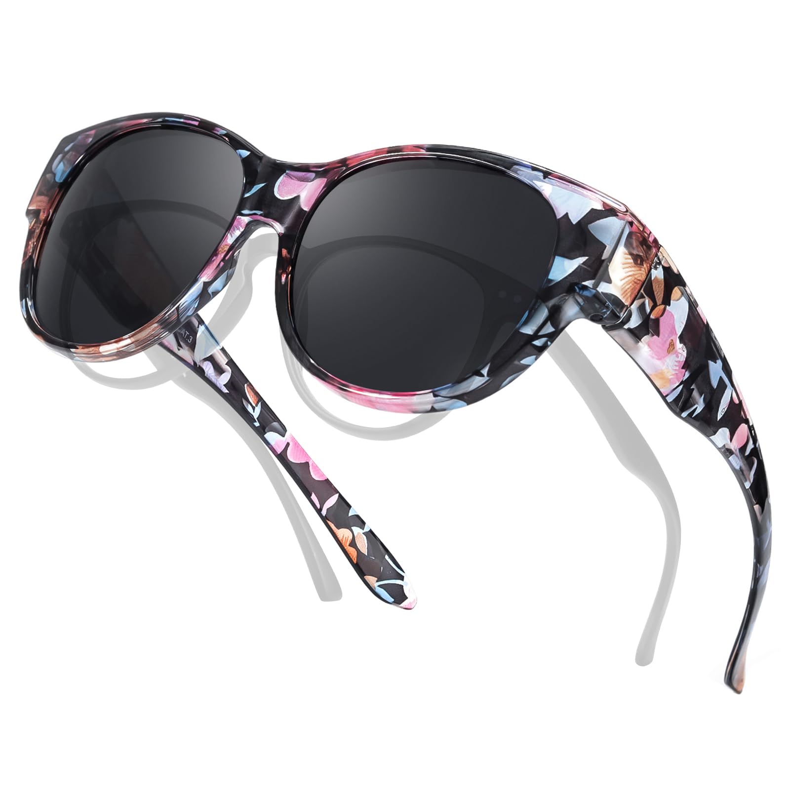 TJUTR Polarized Fit Over Sunglasses for Women, Trendy Sun Glasses Over Prescription Glasses UV400 Protection TS5779