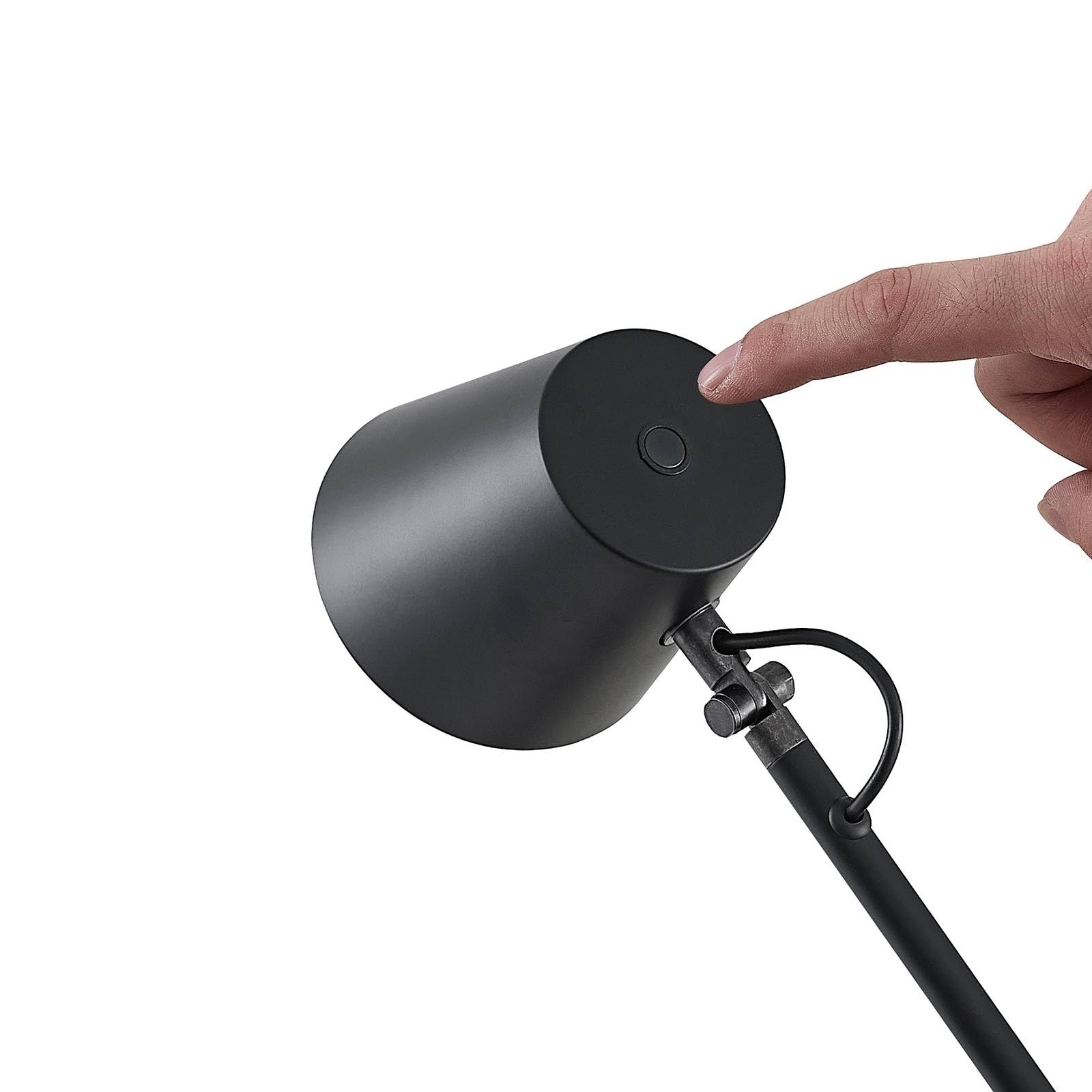 Lucande LED Tischlampe Tarris dimmbar (Modern) in Schwarz aus Metall (1 flammig,) - Tischleuchte Schreibtischlampe Nachttischlampe Arbeitszimmerleuchte