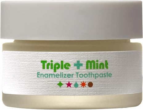 Living Libations - Organic Triple Mint Enamelizer Toothpaste | Natural, Wildcrafted, Vegan Clean Beauty .5 oz | 15 ml