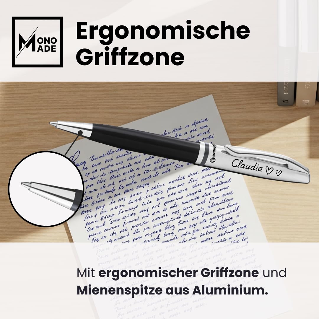 PeIikan Kugelschreiber mit Gravur als Geschenk + Symbol + Geschenkverpackung Jazz Classic Schwarz - direkt online gestalten !