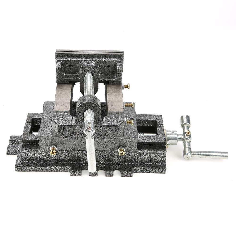 4" Cross Slide Drill Press Vise, Heavy Duty Cast Iron Milling Vice