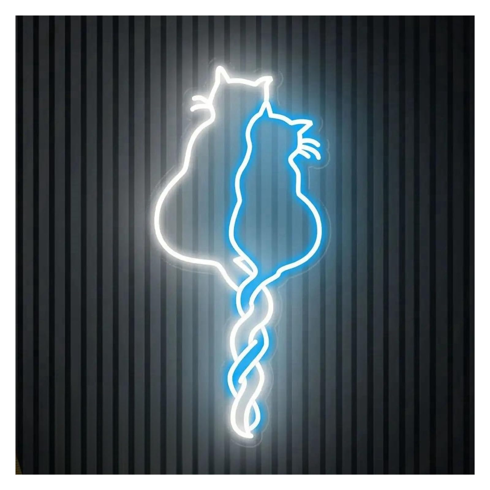Néon Enseignes lumineuses Decor Panneau Néon Pour Chat Alimenté Par USB Pour Amoureux Des Chats Salle De Jeux Mariage Bébé Anniversaire Crèche Décoration Murale 40cmx20cm(B)