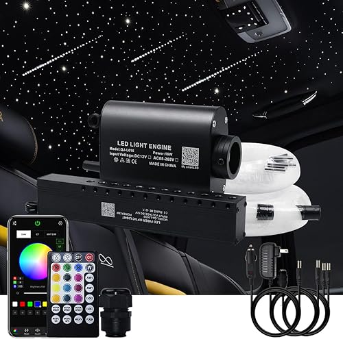 AKEPO - Kit de luz musical RGBW de 16 W, parpadeante, efecto meteoro, controlada a través de aplicación, para el hogar y el automóvil, 430 unidades