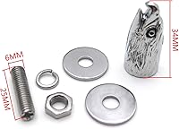 Vista 3 de SMT- Tornillos de cabeza de águila cromados compatibles con marco de placa de matrícula y parabrisas [P/N: XH6009-A]