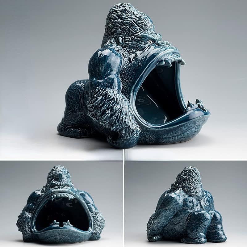 灰皿 卓上灰皿 吸煙灰皿 ゴリラ キングコング（King Kong）おしゃれ インテリア セラミック おもしろ 客室グッズ 陶製 防