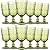 Wine Glasses Set of 12 Vintage Goblet 9 oz Vintage Colored Glass Goblet Beverage Stemmed Glass Cups Romantic Embossed Glassware for Wedding Party Holidays Anniversary (Green)