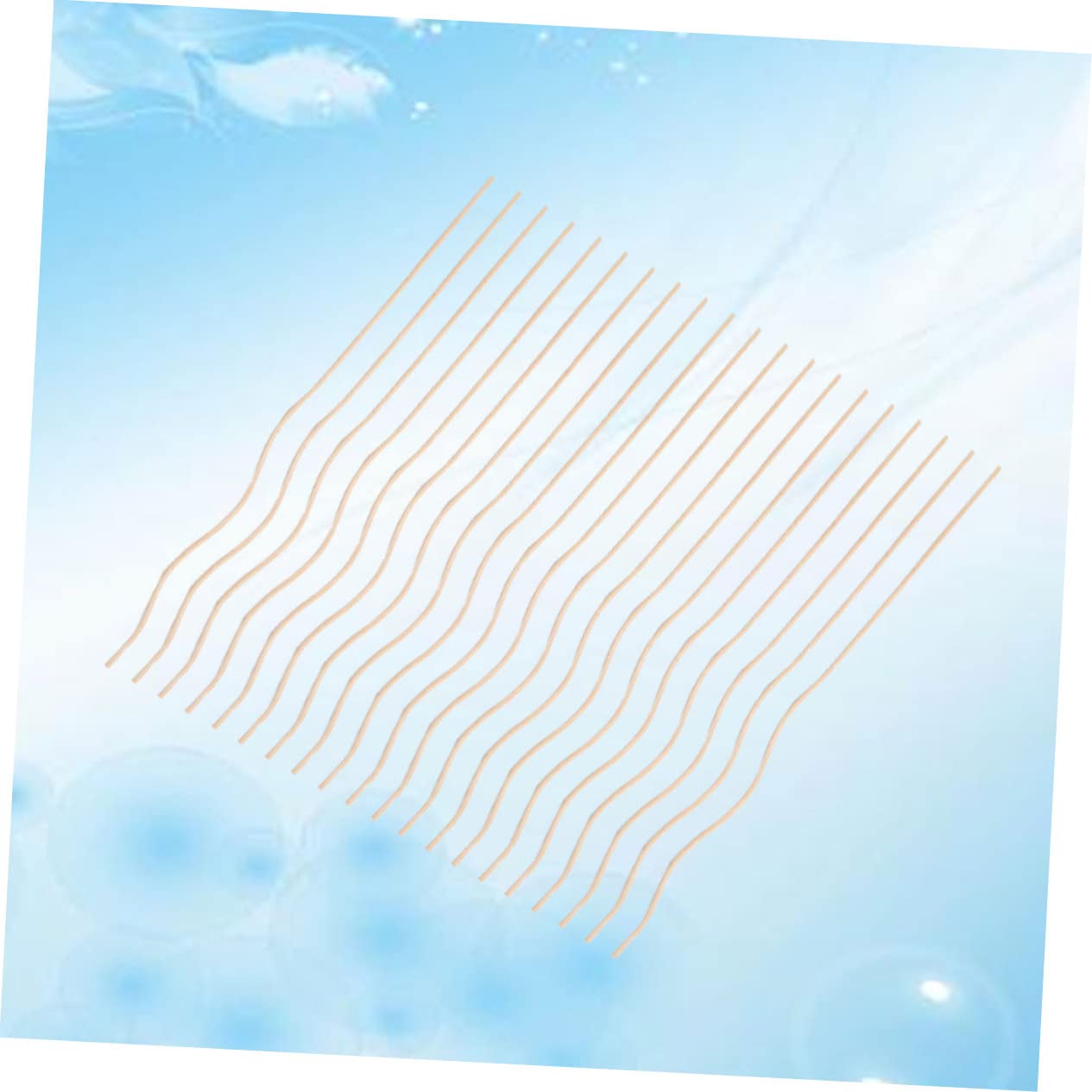 Cabilock 20pcs Wavy Rattan Diffuser Sticks for Oil Natural Fragrance Replacement Sticks for Home Office Wedding Absorption Even Scent Distribution