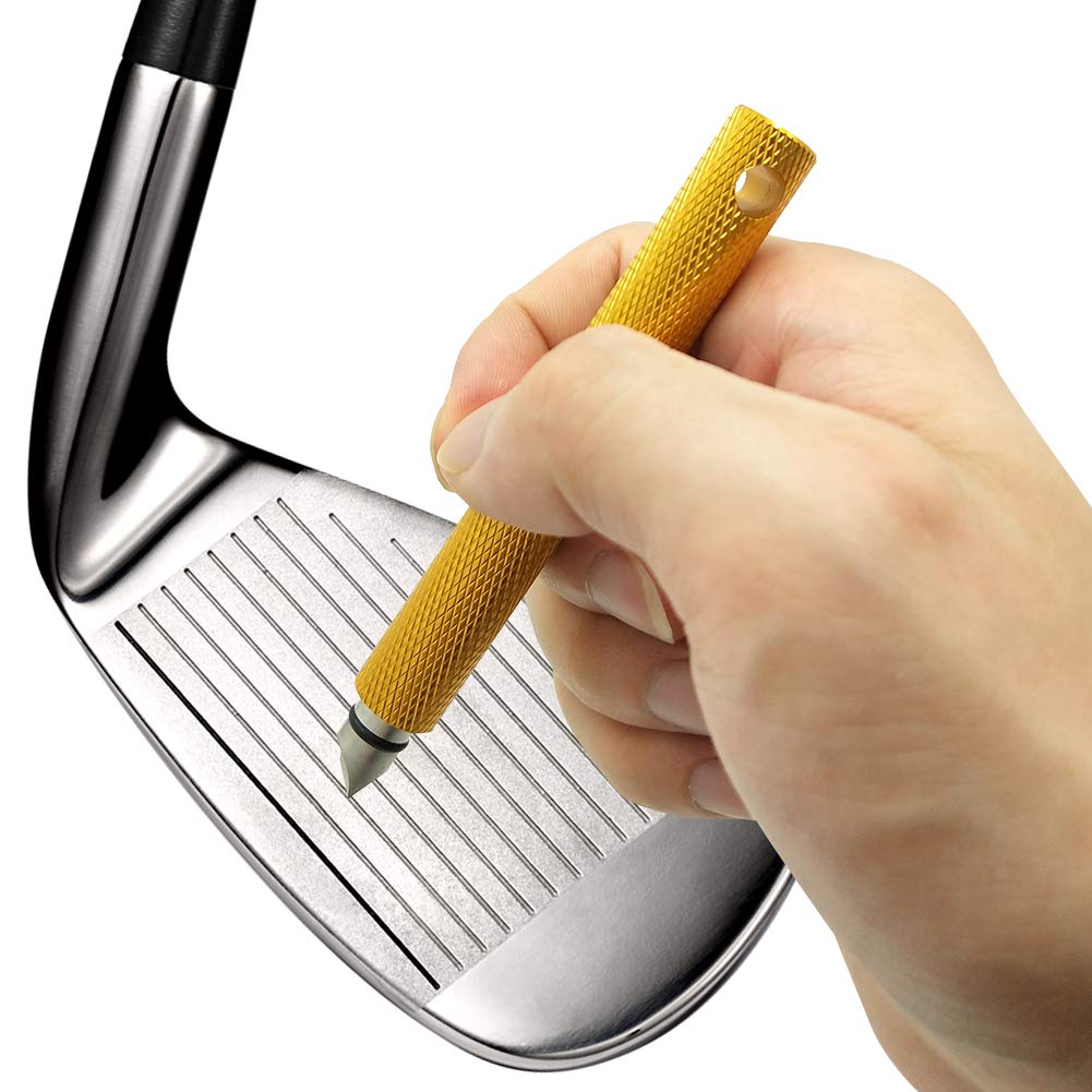 Golf Club Groove Sharpener Sharpening Tool Re-Grooving Cleaning Tool and Cleaner for Wedges & Irons