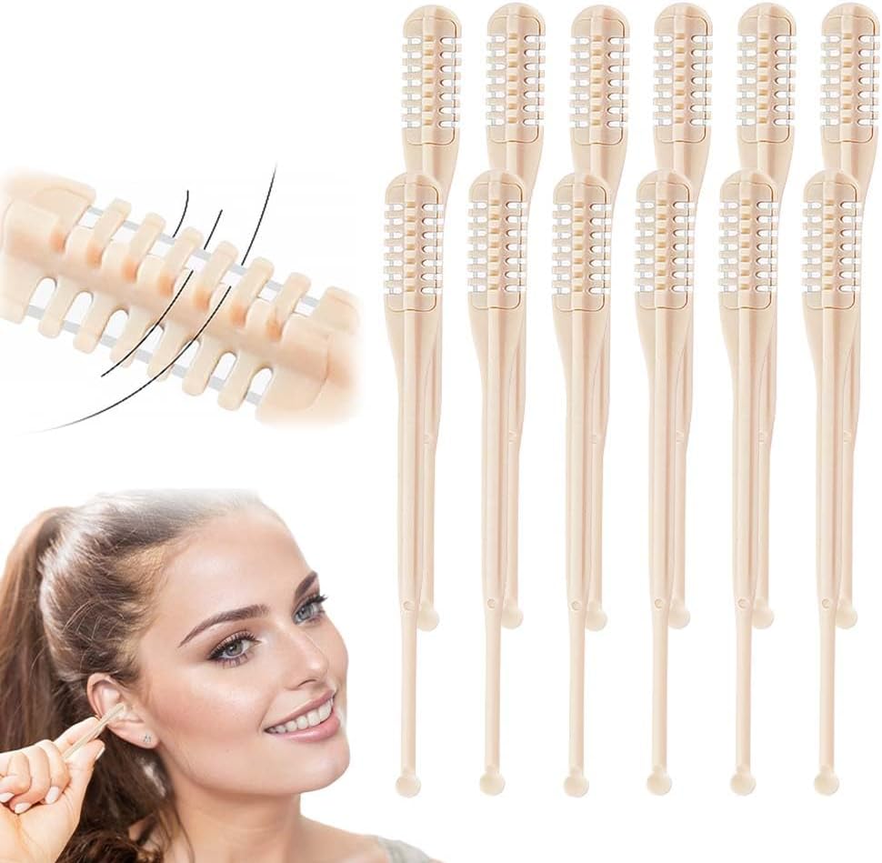 2-in-1 Nasal Hair Cutter, 2026 Upgraded Double Sided Nose Hair Knife, Portable Manual 360° Rotating Nose Hair Trimmer with for Women Men, Beige (12)