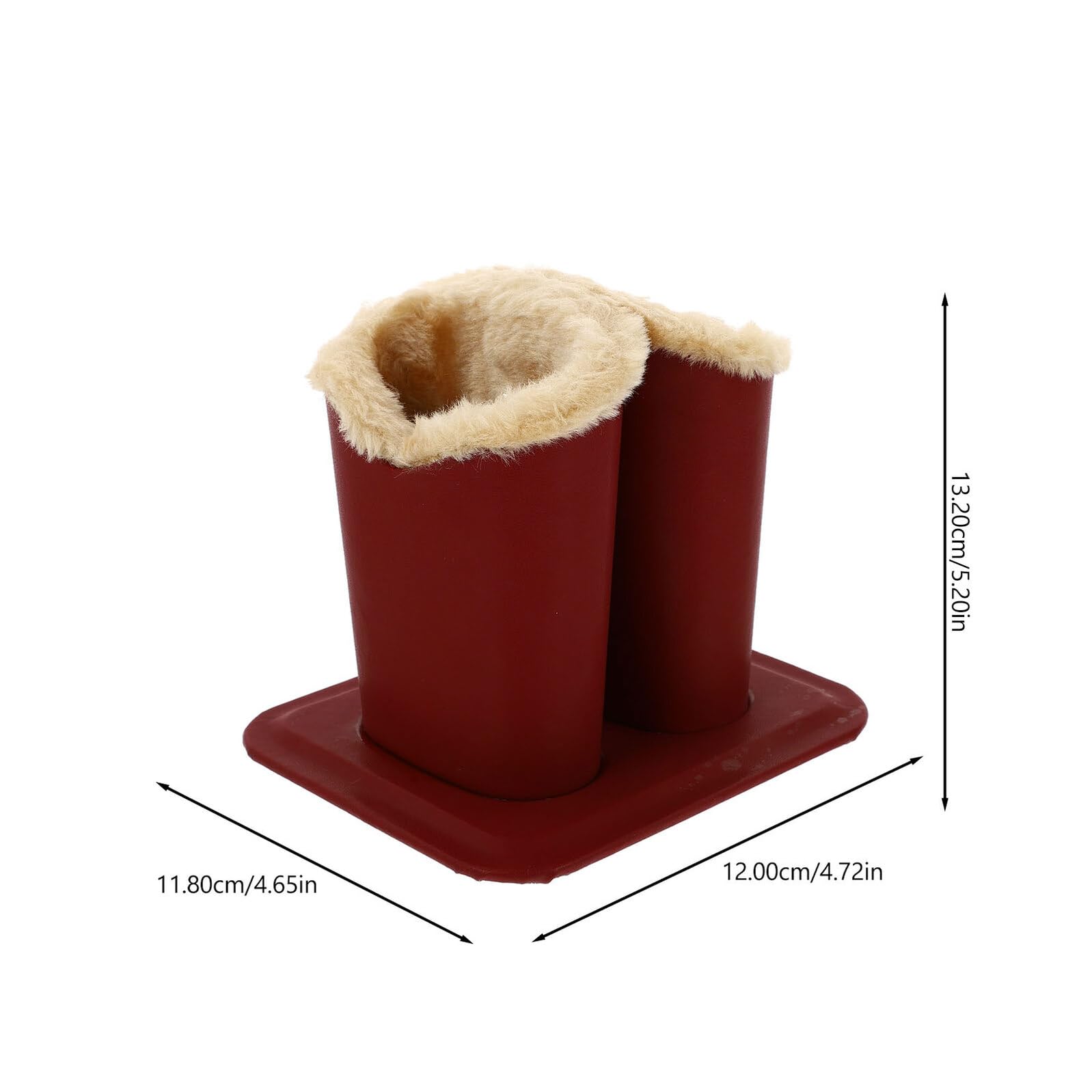 Ciieeo Portaocchiali Verticale Doppio in Pelle Pu con Rivestimento in Peluche, Custodia Protettiva da Tavolo per Occhiali da Vista, Organizer Salvaspazio per Scrivania, Comodino