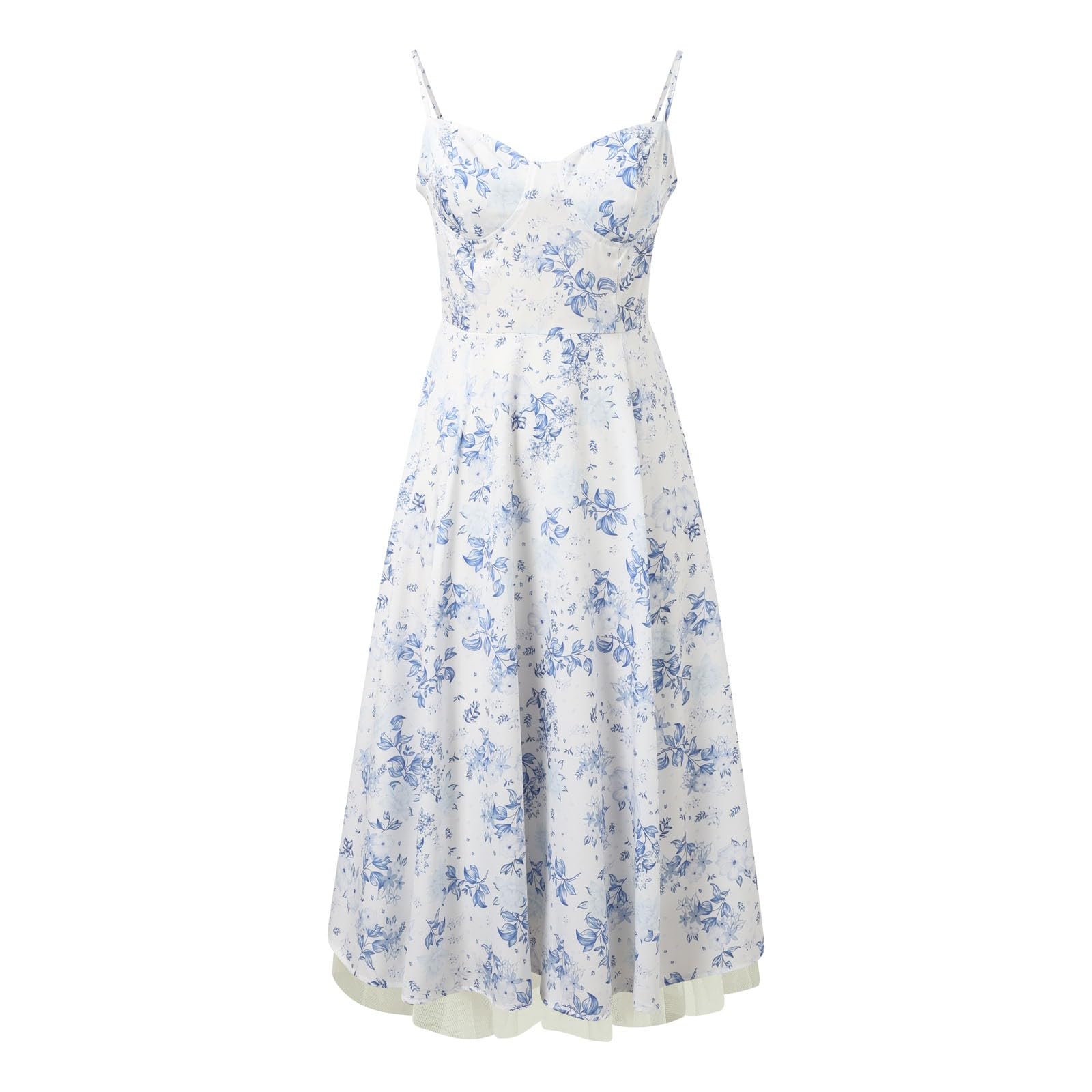 2026 décontractée Bustier en Mousseline française à Volants élégante pour Femme Parfaite Quotidien comme en Vacances avec Motif Floral