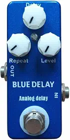 Esquirla Pedal de delay analógico para guitarra, compacto, com carcaça em liga de alumínio, som suave, ideal para shows e apresentações ao vivo.