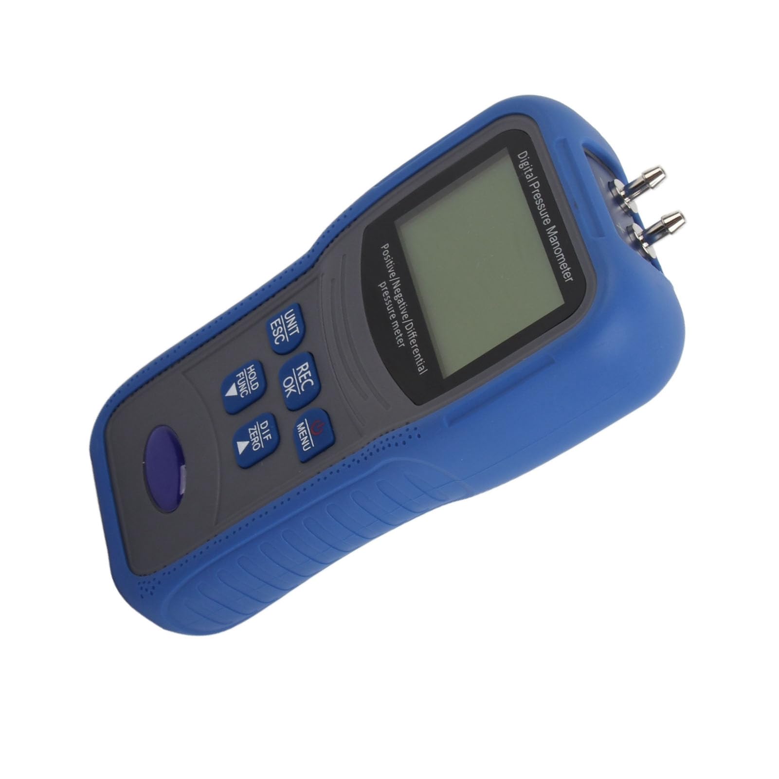 Jiawu Manómetro Digital Pantalla LCD Probador de Presión de Gas de Medición Rápida Sensible de Alta Precisión, ± 0,3% FS Manómetro Diferencial Digital para Reparación de Automóviles HVAC, Registra 32